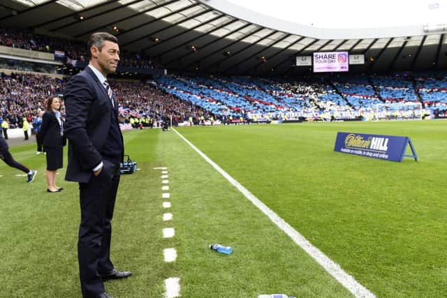 Rangers boss Pedro Caixinha watched on as his side lost to Celtic. Picture: SNS