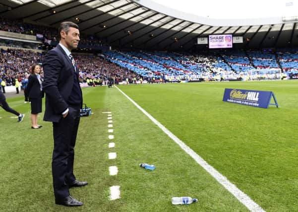 Rangers boss Pedro Caixinha watched on as his side lost to Celtic. Picture: SNS