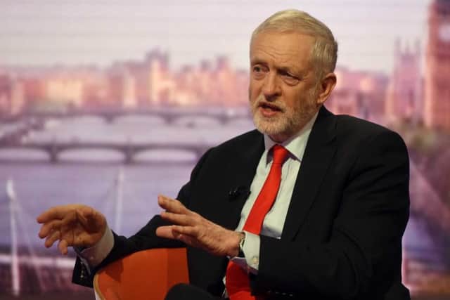 Jeremy Corbyn appears on The Andrew Marr Show. Picture: Getty