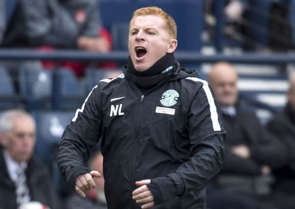 Hibernian manager Neil Lennon shows his frustration during his side's Scottish Cup semi-final defeat by Aberdeen. Picture: SNS