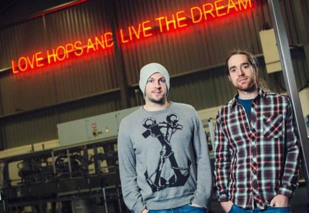 BrewDog, co-founded by James Watt, left, and Martin Dickie, made the list of fast-growing SMEs. Picture: Contributed