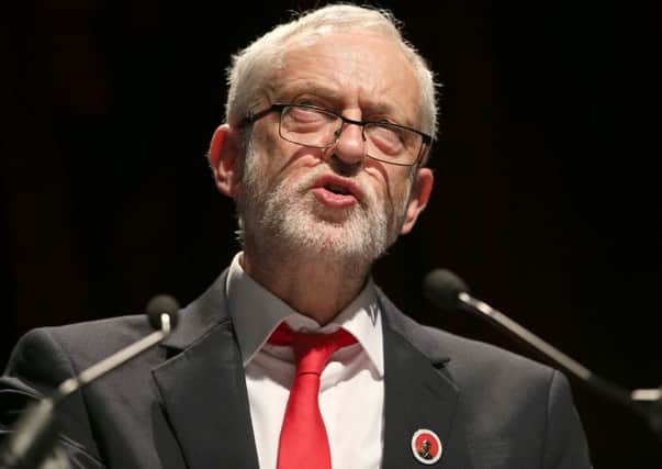 Labour leader Jeremy Corbyn addresses the STUC conference in Aviemore. Picture: PA