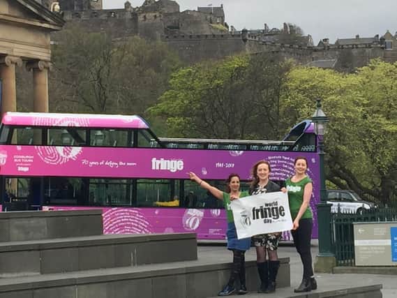 A specially-branded open top bus was unveiled today to coincide with the World Fringe Day launch.