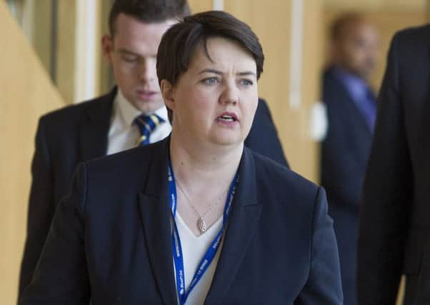 Scottish Conservative leader Ruth Davidson at FMQs. Picture: SWNS