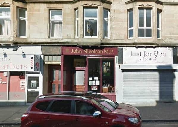John Nicolson's constituency office in Townhead, Kirkintilloch. Image: Google