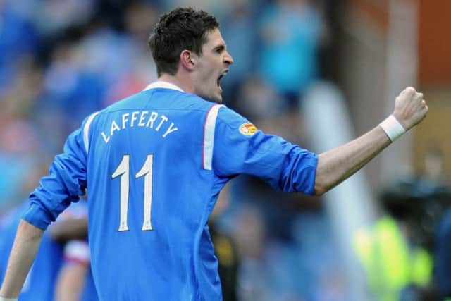 Kyle Lafferty played at Ibrox for four years. Picture: Ian Rutherford