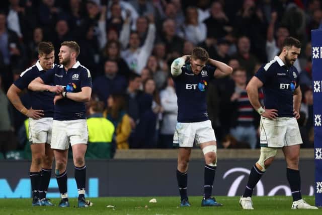 Scotland were heavily defeated by England in the deciding match of the Six Nations. Picture: Getty