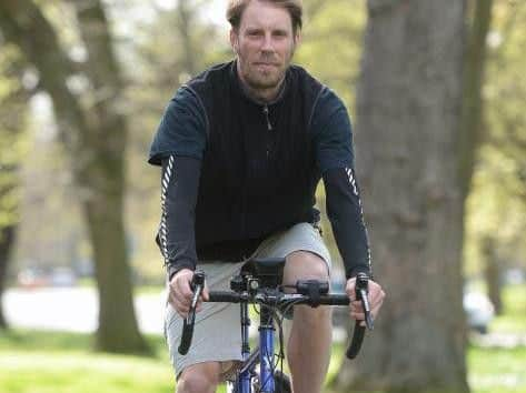 Billy Rosendale chose bike and train over car for his commute between Doune and Edinburgh. Picture: Sustrans Scotland