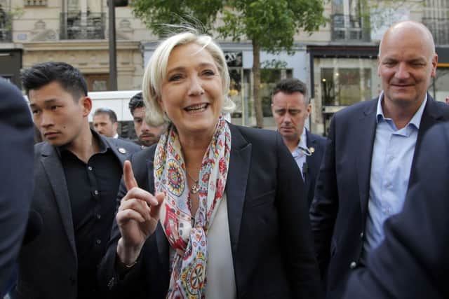 Marine Le Pen said this week she was 'no longer the president of the National Front' but was instead a 'candidate for the French presidency' Picture: AP Photo/Michel Euler