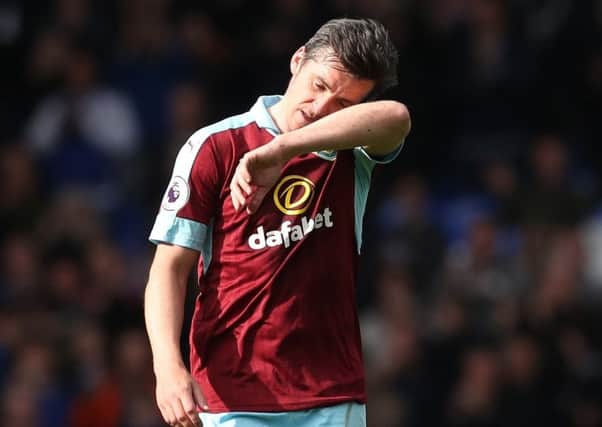 Joey Barton's Burnley are sponsored by an online bookmaker. Picture: Martin Rickett/PA Wire