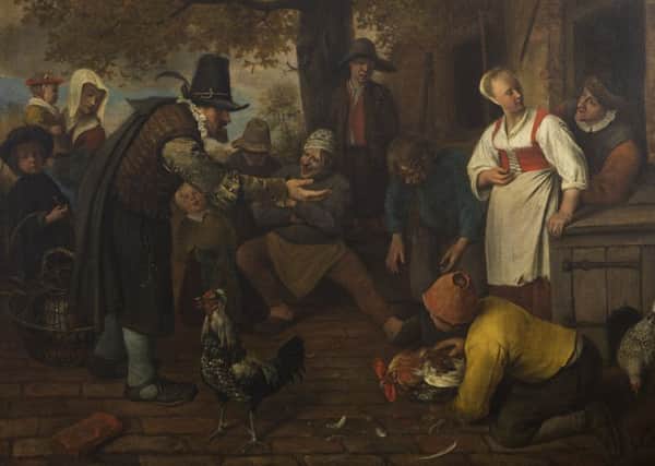 A Cock Fight, by Jan Steen circa1660-1670. Picture: The Bute Collection at Mount Stuart