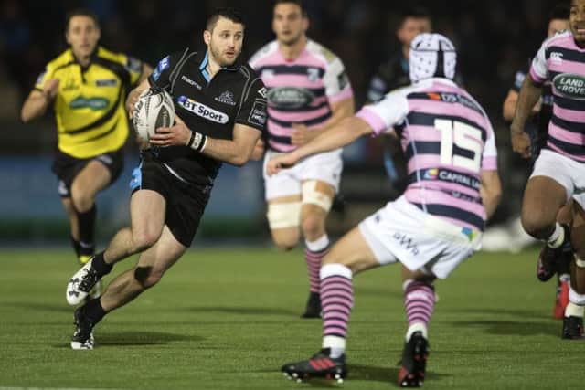 Tommy Seymour, left, will play at full-back when he starts his 100th game for Glasgow Warriors. Picture: Gary Hutchison/SNS/SRU