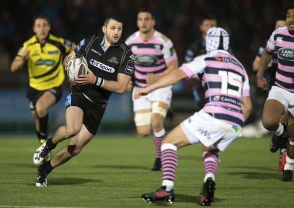 Tommy Seymour, left, will play at full-back when he starts his 100th game for Glasgow Warriors. Picture: Gary Hutchison/SNS/SRU