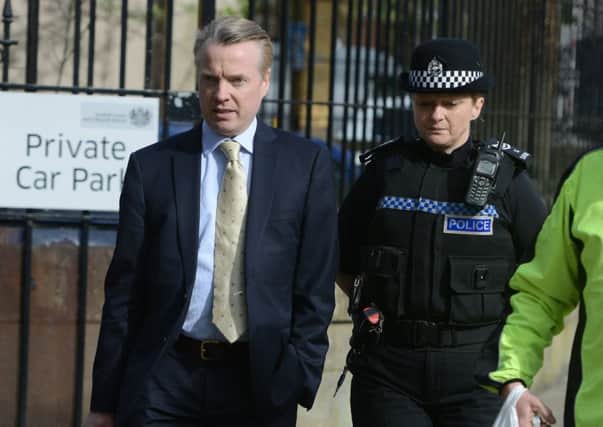 Former Rangers owner Craig Whyte arrives at Glasgow High Court for his fraud trial.