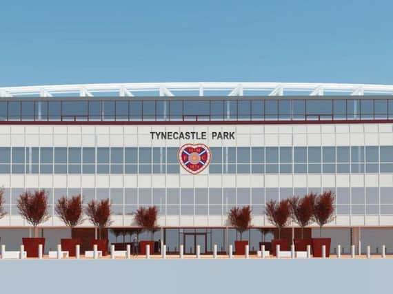The new front of Hearts' ground will include the name Tynecastle Park. Pic: Heart of Midlothian FC