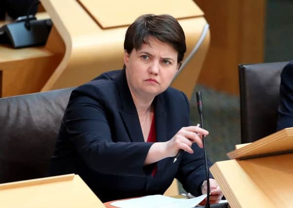Scottish Conservative leader Ruth Davidson, in the main chamber of the Scottish Parliament, Edinburgh. Picture; PA