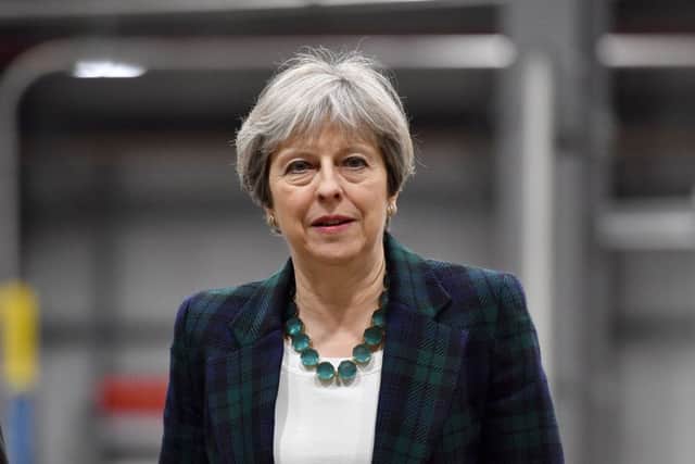 Britain's Prime Minister Theresa May during a visit in Chesterfield.
 Picture; Getty
