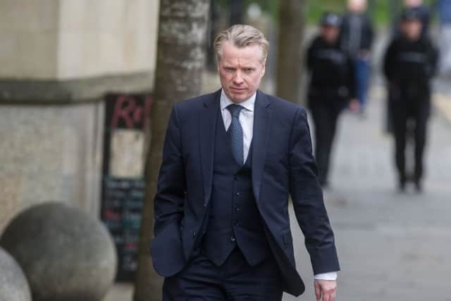 Former Rangers owner Craig Whyte arrives at the High Court in Glasgow. Picture: John Devlin
