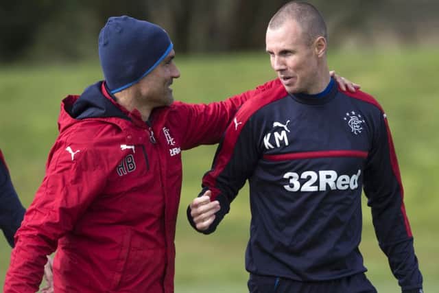 Rangers' Kenny Miller trains ahead of Saturday's match with Celtic. Picture: Craig Foy/SNS