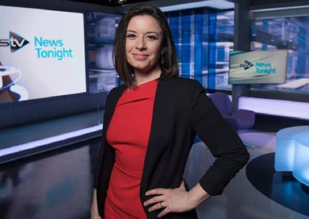 STV2 news anchorwoman Halla Mohieddeen is supremely confident when juggling her agenda, unperturbed by quick juxtapositions of San Francisco with Skinflats.