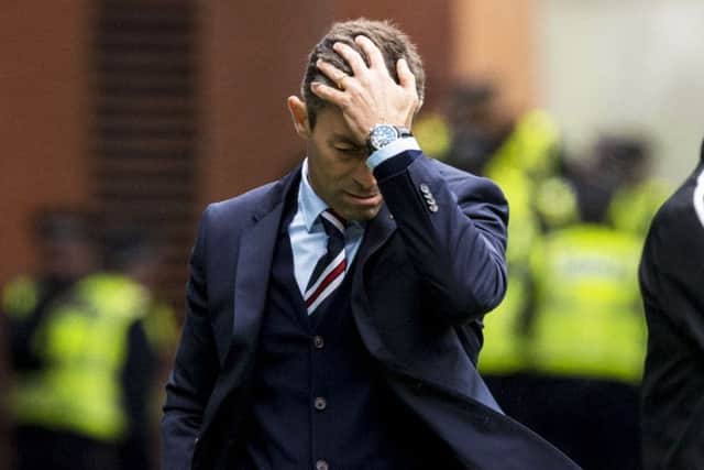 A despondent Pedro Caixinha. Pic: SNS/Alan Harvey