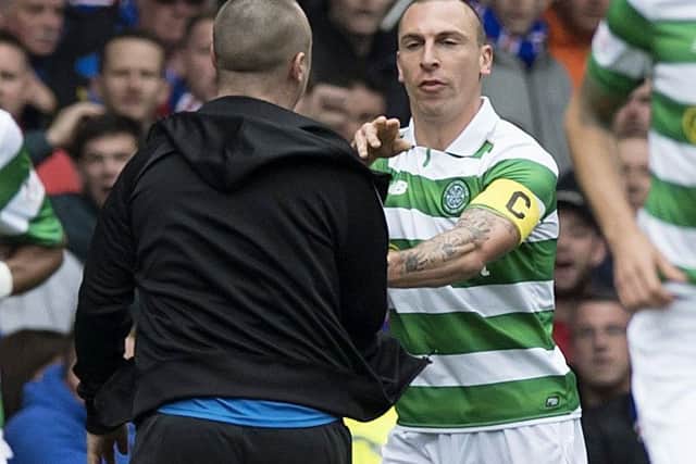 A fan confronts Celtic captain Scott Brown. Picture: Craig Williamson/SNS