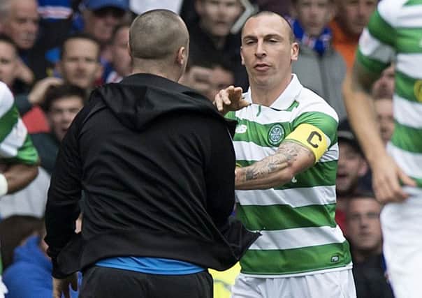 A fan confronts Celtic captain Scott Brown. Picture: Craig Williamson/SNS