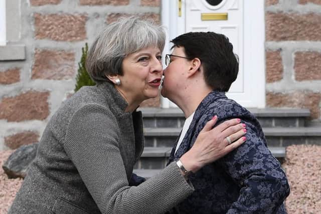 The Prime Minister is campaigning in Scotland with the message that a vote for the Conservatives would strengthen the economy and the UK's hand in Brexit negotiations.  (Photo by Jeff J Mitchell/Getty Images)