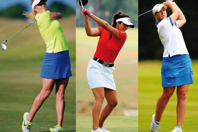 Scots in the frame: from left, Carly Booth, Kelsey Macdonald and Pamela Pretswell are among those hoping to make their mark before 2019. Photographs: Getty Images