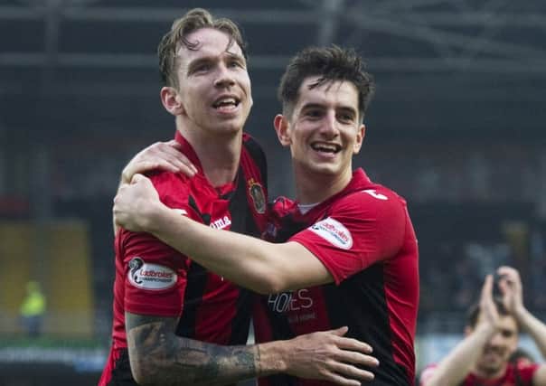 Robert Thomson and Stewart Carswell at full time. Picture: Garry Williamson/SNS