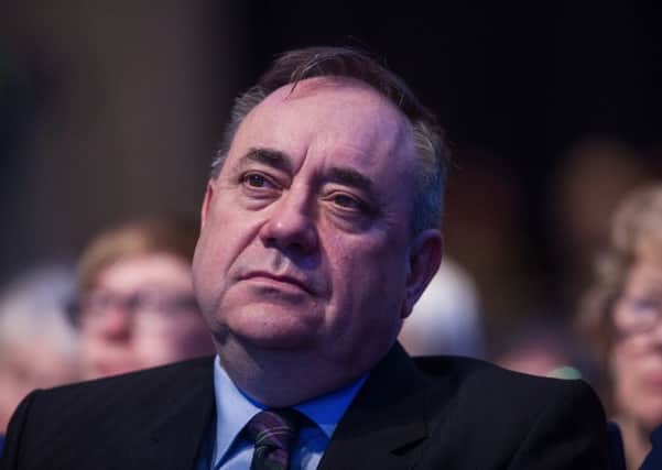 Alex Salmond at  an SNP conference. Picture: TSPL