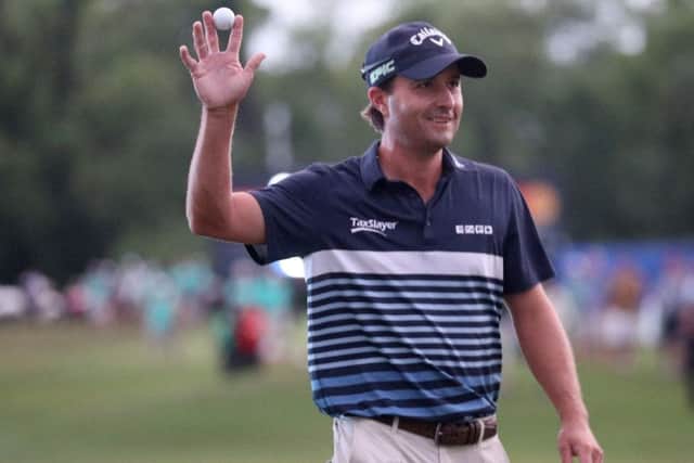 Kevin Kisner walks off the 18th green after making his eagle in the Zurich Classic of New Orleans. Picture: Getty Images