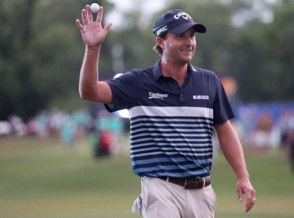 Kevin Kisner walks off the 18th green after making his eagle in the Zurich Classic of New Orleans. Picture: Getty Images