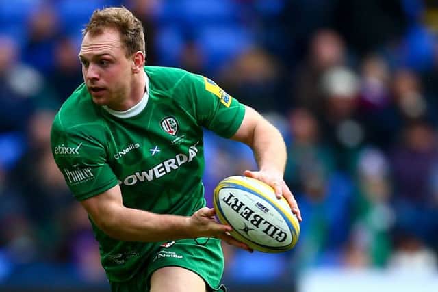 Former Edinburgh stand-off Greig Tonks in action for his new club side London Irish. Picture: Getty.