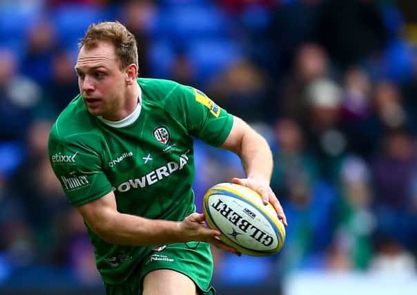 Former Edinburgh stand-off Greig Tonks in action for his new club side London Irish. Picture: Getty.