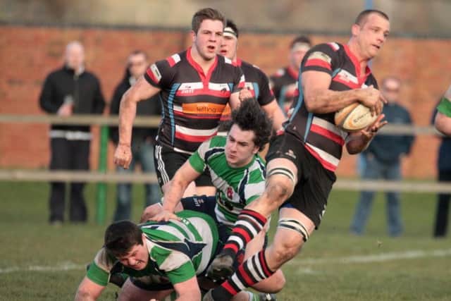 The merged RHC Cougars team in action against Dunbar. Picture: Lee Bolton