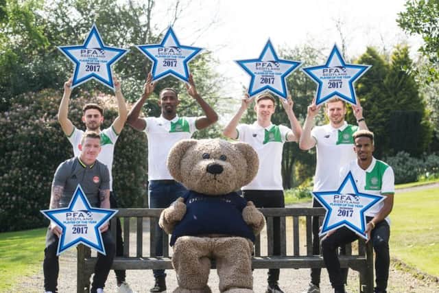 The nominees across the two awards, minus Jason Cummings - unless he's in the teddy bear suit. Picture: John Devlin