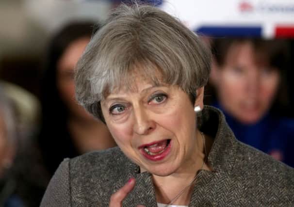The Prime Ministers strictly controlled first foray north of the Border during the general election campaign was a prime example of her risk aversion. Picture: PA