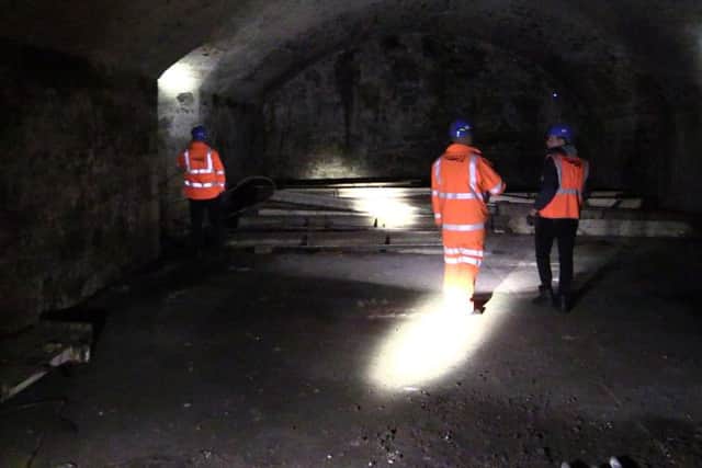 The vaults extend for around 80 yards before coming to a halt.