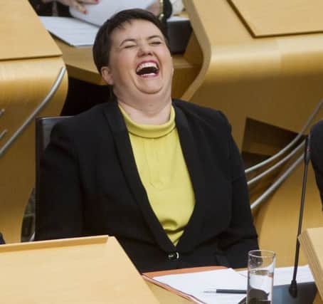 Ruth Davidson will have reasons to smile tonight. Pic: SWNS