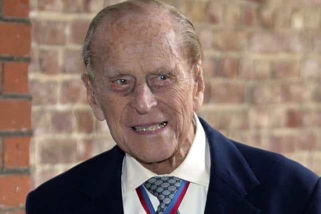 Prince Philip arrives at Chapel Royal in St James's Palace, London, for an Order of Merit service. Picture: AP