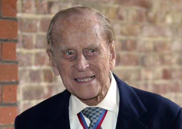 Prince Philip arrives at Chapel Royal in St James's Palace, London, for an Order of Merit service. Picture: AP