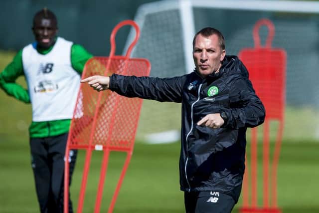 Celtic manager Brendan Rodgers issues instructions at training. Picture: Paul Devlin/SNS