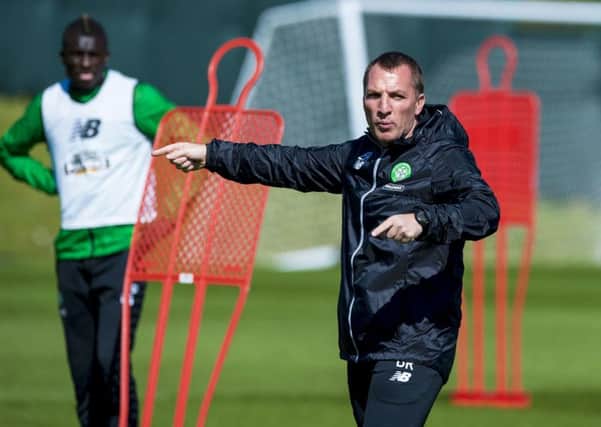 Celtic manager Brendan Rodgers issues instructions at training. Picture: Paul Devlin/SNS