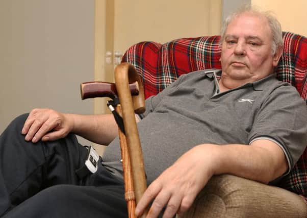 Bill Baxter a disabled army veteran suffering from leukaemia is stuck in a council house that is so unsuitable to his needs that he has to go to a nearby supermarket to use the toilet. Picture: SWNS