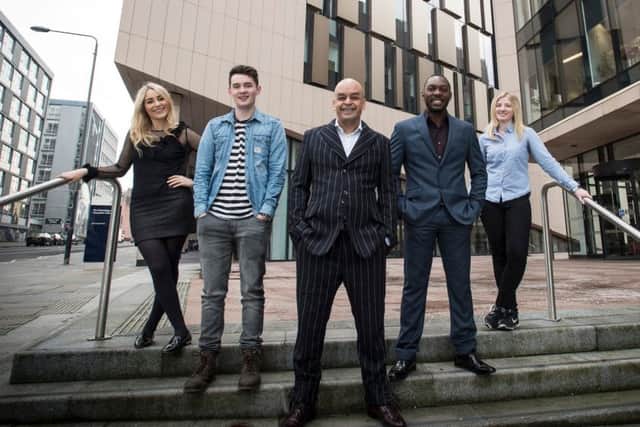Shaf Rasul, centre, was recently made resident entrepreneur at the University of Strathclyde. Picture: Christian Cooksey