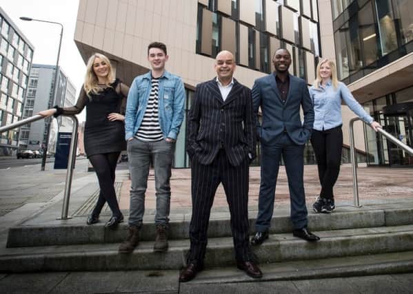 Shaf Rasul, centre, was recently made resident entrepreneur at the University of Strathclyde. Picture: Christian Cooksey
