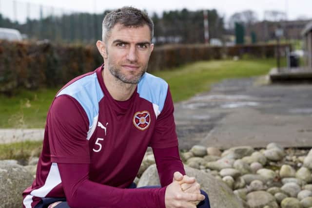 24/02/17
ORIAM - EDINBURGH
Hearts' Aaron Hughes looks ahead to his side's game against Partick Thistle