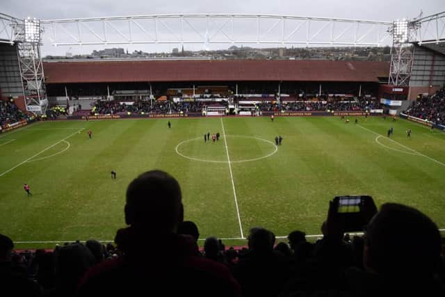Goodbye to all that: Development works continue on the new stand at Tynecastle. Picture: Rob Casey/SNS