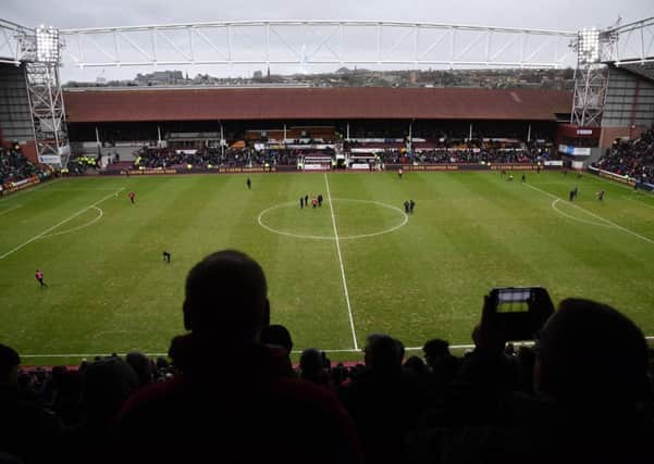 Goodbye to all that: Development works continue on the new stand at Tynecastle. Picture: Rob Casey/SNS